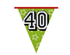 Slingers 40 Jaar Glitter 8m -Feestspullen Winkel slingers 40 jaar glitter 8m 5