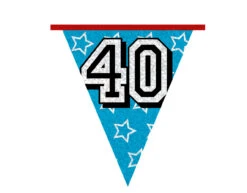 Slingers 40 Jaar Glitter 8m -Feestspullen Winkel slingers 40 jaar glitter 8m 7
