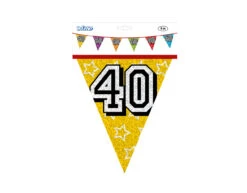 Slingers 40 Jaar Glitter 8m -Feestspullen Winkel slingers 40 jaar glitter 8m 8