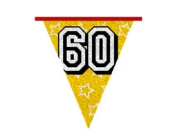Slingers 60 Jaar Glitter 8m -Feestspullen Winkel slingers 60 jaar glitter 8m 4