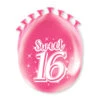 Sweet 16 Ballonnen 16 Jaar Roze 30cm 8st