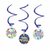 Swirl Decorations Happy Birthday Cartoon 3st 14cm