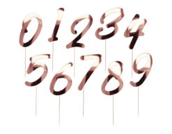 Taart Cijfers Rose Goud 19cm 20st