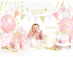 Taarttopper 1ste Verjaardag Goud 21cm -Feestspullen Winkel taarttopper 1ste verjaardag goud 21cm 2