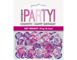 Feestspullen Winkel 12 Feestspullen Winkel -Feestspullen Winkel tafelconfetti 100 jaar roze 14gr 1