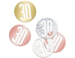 Tafelconfetti 30 Jaar Metallic 11cm 114gr
