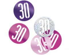 Tafelconfetti 30 Jaar Roze 14gr