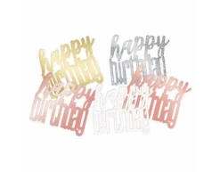 Tafelconfetti Happy Birthday Metallic 11cm 142gr