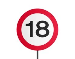 Tuinbord 18 Jaar Verkeersbord 52cm