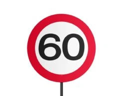 Tuinbord 60 Jaar Verkeersbord 52cm