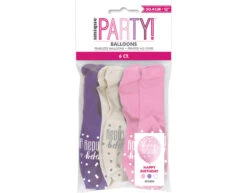 Verjaardag Ballonnen Happy Birthday Stippen 30cm 6st -Feestspullen Winkel verjaardag ballonnen happy birthday stippen 30cm 6 3