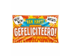 Verjaardag Gevelvlag Van Harte Gefeliciteerd 1,5m