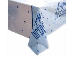 Verjaardag Tafelkleed Happy Birthday Blauw 2,13m