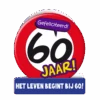 Verjaardagskaart 60 Jaar Verkeersbord 16,5cm