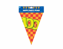 Vlaggenlijn 100 Jaar Gekleurd 10m -Feestspullen Winkel vlaggenlijn 100 jaar gekleurd 10m 2
