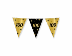 Vlaggenlijn 100 Jaar Goud Zwart 10m