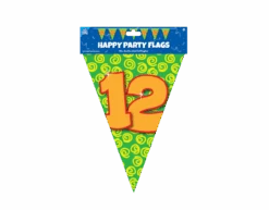 Vlaggenlijn 12 Jaar Gekleurd 10m -Feestspullen Winkel vlaggenlijn 12 jaar gekleurd 10m 2