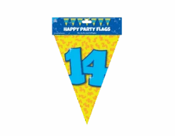 Vlaggenlijn 14 Jaar Gekleurd 10m -Feestspullen Winkel vlaggenlijn 14 jaar gekleurd 10m 2
