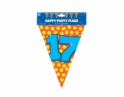 Vlaggenlijn 17 Jaar Gekleurd 10m -Feestspullen Winkel vlaggenlijn 17 jaar gekleurd 10m 2
