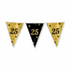 Vlaggenlijn 25 Jaar Goud Zwart 10m