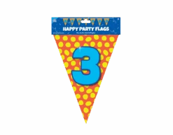 Vlaggenlijn 3 Jaar Gekleurd 10m -Feestspullen Winkel vlaggenlijn 3 jaar gekleurd 10m 2