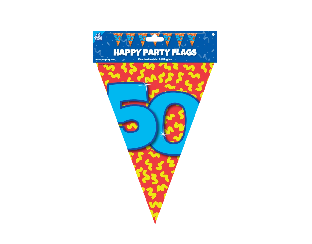 Vlaggenlijn 50 Jaar Gekleurd 10m 3 Vlaggenlijn 50 Jaar Gekleurd 10m - Afbeelding 3