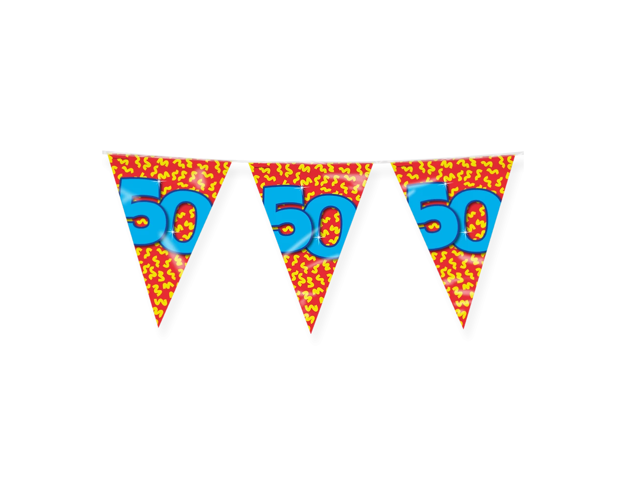 Vlaggenlijn 50 Jaar Gekleurd 10m 1 Vlaggenlijn 50 Jaar Gekleurd 10m