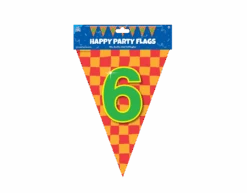 Vlaggenlijn 6 Jaar Gekleurd 10m -Feestspullen Winkel vlaggenlijn 6 jaar gekleurd 10m 2