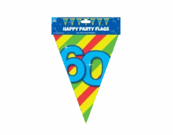 Vlaggenlijn 60 Jaar Gekleurd 10m -Feestspullen Winkel vlaggenlijn 60 jaar gekleurd 10m 2