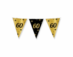 Vlaggenlijn 60 Jaar Goud Zwart 10m