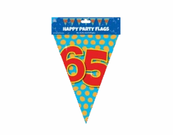 Vlaggenlijn 65 Jaar Gekleurd 10m -Feestspullen Winkel vlaggenlijn 65 jaar gekleurd 10m 2