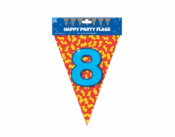 Vlaggenlijn 8 Jaar Gekleurd 10m -Feestspullen Winkel vlaggenlijn 8 jaar gekleurd 10m 2