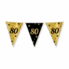 Vlaggenlijn 80 Jaar Goud Zwart 10m