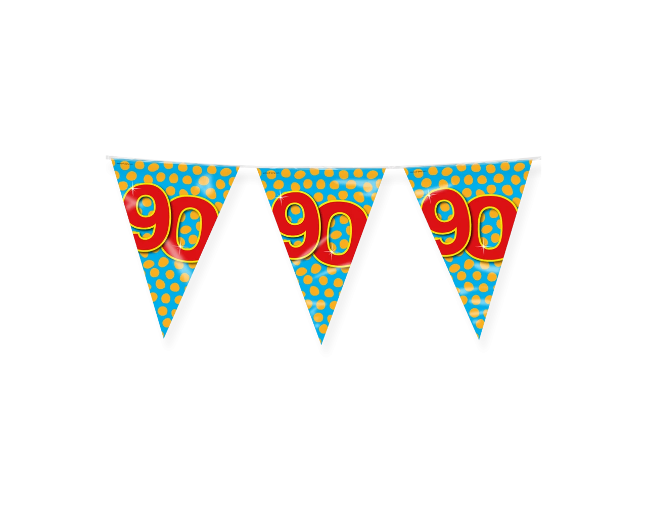 Vlaggenlijn 90 Jaar Gekleurd 10m 1 Vlaggenlijn 90 Jaar Gekleurd 10m