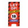 Warning Sign 18 Jaar 62,5cm