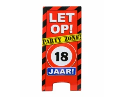 Warning Sign 18 Jaar 62,5cm