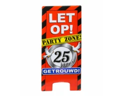 Warning Sign 25 Jaar Getrouwd 62,5cm