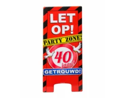 Warning Sign 40 Jaar Getrouwd 62,5cm