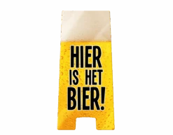 Warning Sign Hier Is Het Bier 62,5cm