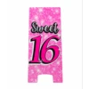 Warning Sign Sweet 16 Roze 62,5cm