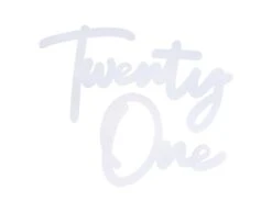 Witte Hangdecoratie 21 Jaar