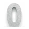 Zilver Tafeldecoratie Cijfer 0 Glitter 20,5cm