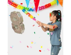 Zilveren Pinata 9 Jaar Holografisch 40cm -Feestspullen Winkel zilveren pinata 9 jaar holografisch 40cm 2